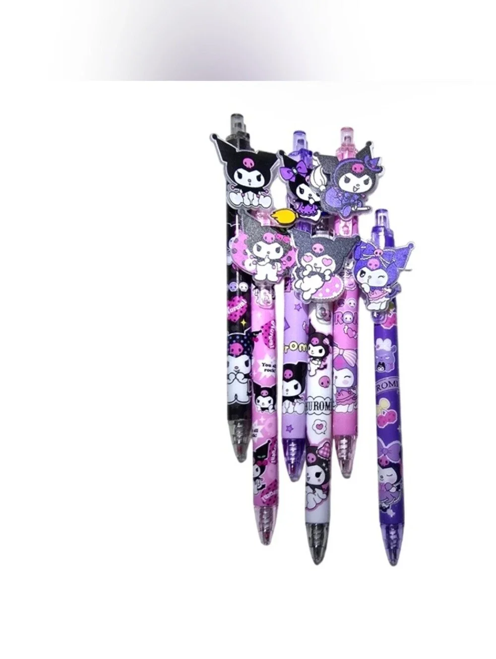 Sanrio Kuromi 6 Piece Gel Pen Set NEW